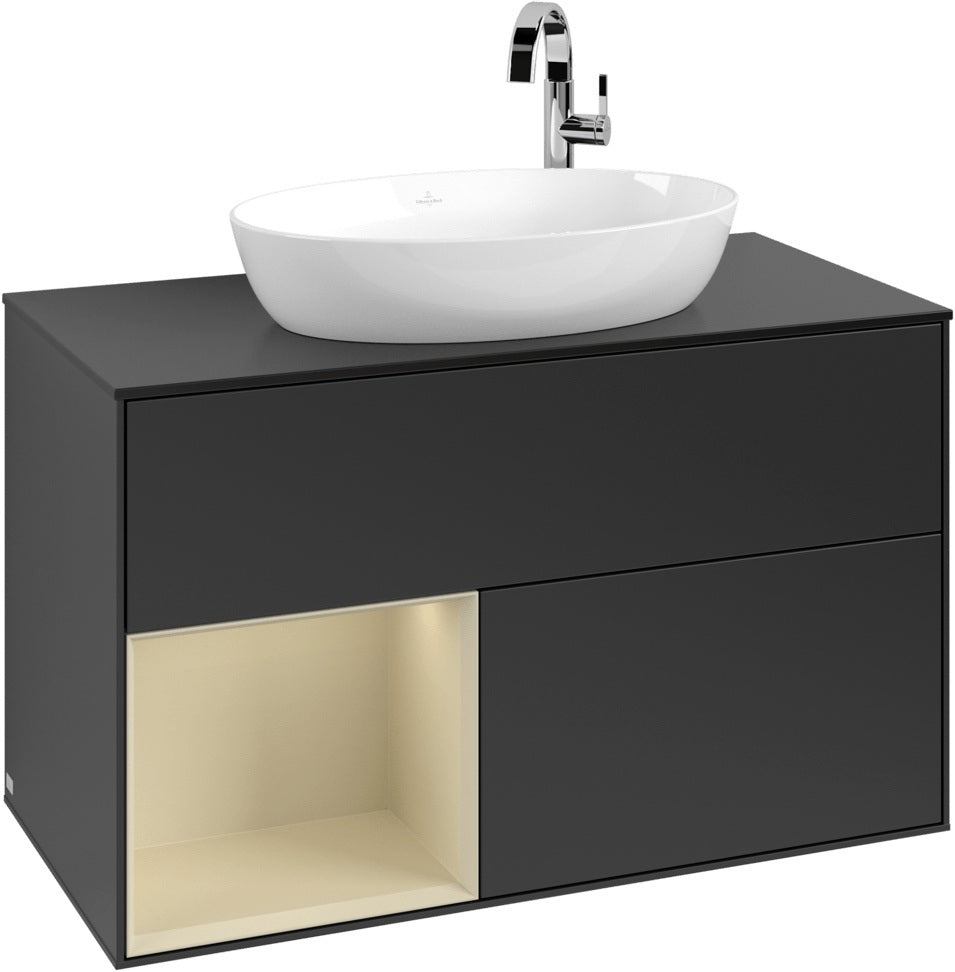 Villeroy & Boch Finion Waschtischunterschrank 1000 mm Glossy White Lacquer mit Beleuchtung