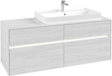 Villeroy & Boch Collaro Waschtischunterschrank 1400 mm mit LED-Beleuchtung und 4 Auszügen