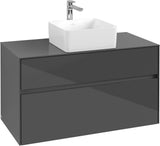 Villeroy & Boch Waschbeckenunterschrank Collaro C038 Glossy Grey 1000 mm mit SoftClosing