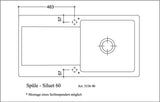 Villeroy & Boch Einbauspüle Siluet 60 TitanCeram Ebony CeramicPlus 1000x510mm reversibel