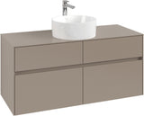 Villeroy & Boch Waschtischunterschrank Collaro C041 B0 1200 mm Taupe mit LED-Beleuchtung und SoftClosing