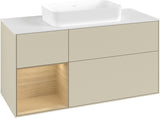 Villeroy & Boch Finion Waschbeckenunterschrank 1200 mm Walnut Veneer mit Beleuchtung