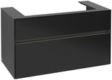 Villeroy & Boch Collaro Waschtischunterschrank 1000 mm mit LED-Beleuchtung und 2 Auszügen in White Wood