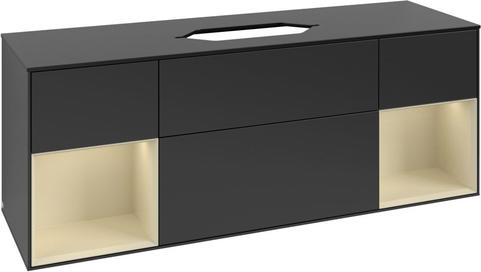 Villeroy & Boch Finion Waschbeckenunterschrank 1600 mm Glossy White Lacquer mit Beleuchtung