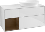 Villeroy & Boch Finion Waschtischunterschrank 1200 mm Glossy White Lacquer mit Beleuchtung