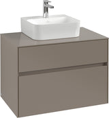 Villeroy & Boch Waschbeckenunterschrank Collaro 800 mm Cashmere Grey mit SoftClosing und Push-Open