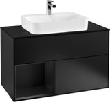Villeroy & Boch Finion Waschtischunterschrank 1000 mm Glossy White Lacquer mit LED-Beleuchtung