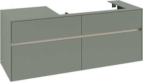 Villeroy & Boch Waschtischunterschrank Collaro C090 B0 1400 mm White Oak mit Beleuchtung