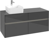 Villeroy & Boch Waschtischunterschrank Collaro C042 B0 1200 mm Glossy Grey mit Beleuchtung