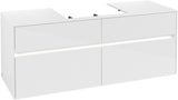 Villeroy & Boch Waschtischunterschrank Collaro C084 B0 1400 mm Glossy White mit LED-Beleuchtung