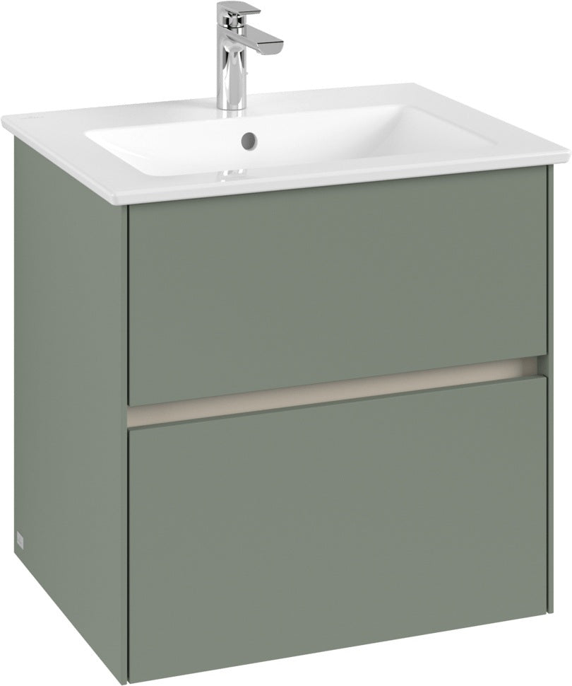 Villeroy & Boch Collaro Waschbeckenunterschrank C143 B0 White Oak 611 mm mit LED-Beleuchtung