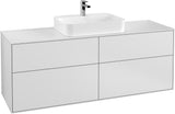 Villeroy & Boch Finion Waschbeckenunterschrank 1600 mm Glossy White Lacquer mit LED-Beleuchtung