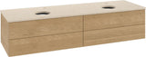 Villeroy & Boch Waschtischunterschrank Antao 1600 mm Warm Walnut mit 4 Auszügen und Beleuchtung