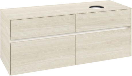 Villeroy & Boch Waschtischunterschrank Collaro C047 B0 1400 mm White Oak mit Beleuchtung