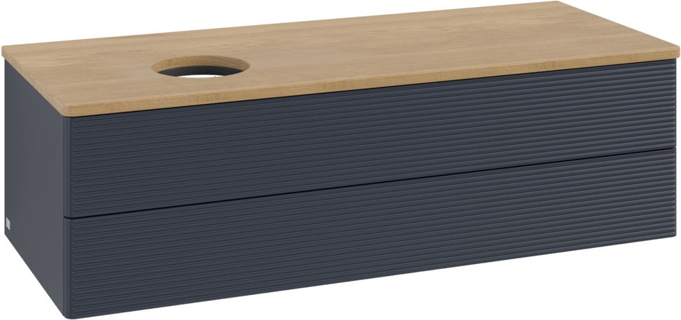 Villeroy & Boch Antao Waschtischunterschrank 1200 mm Anthrazit Matt mit 2 Auszügen