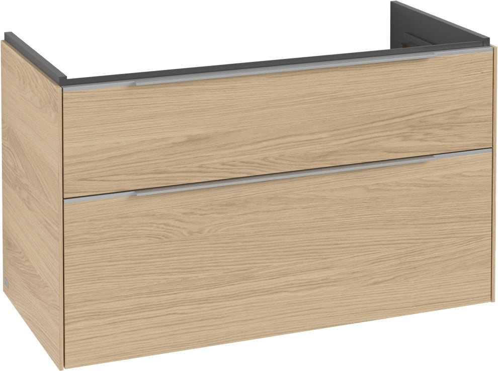 Villeroy & Boch Subway 3.0 Waschtischunterschrank C570L0 Brilliant White mit LED-Beleuchtung und SoftClosing