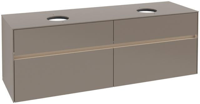 Villeroy & Boch Collaro Waschtischunterschrank 1600 mm Truffle Grey mit LED-Beleuchtung