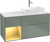 Villeroy & Boch Finion Waschbeckenunterschrank 1200 mm Glossy White Lacquer mit Beleuchtung