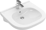 Villeroy & Boch Wandwaschbecken ViCare 411955 – 555 x 540 x 195 mm, oval, Weiß Alpin, barrierefrei, Wandmontage