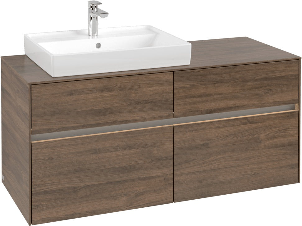 Villeroy & Boch Waschtischunterschrank Collaro C082 B0 1200 mm Arizona Oak mit Beleuchtung