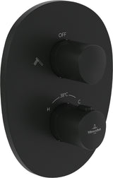 Villeroy & Boch Antao Unterputz-Thermostat TVS111002000 mit Zweiwege-Mengenregulierung, Chrom