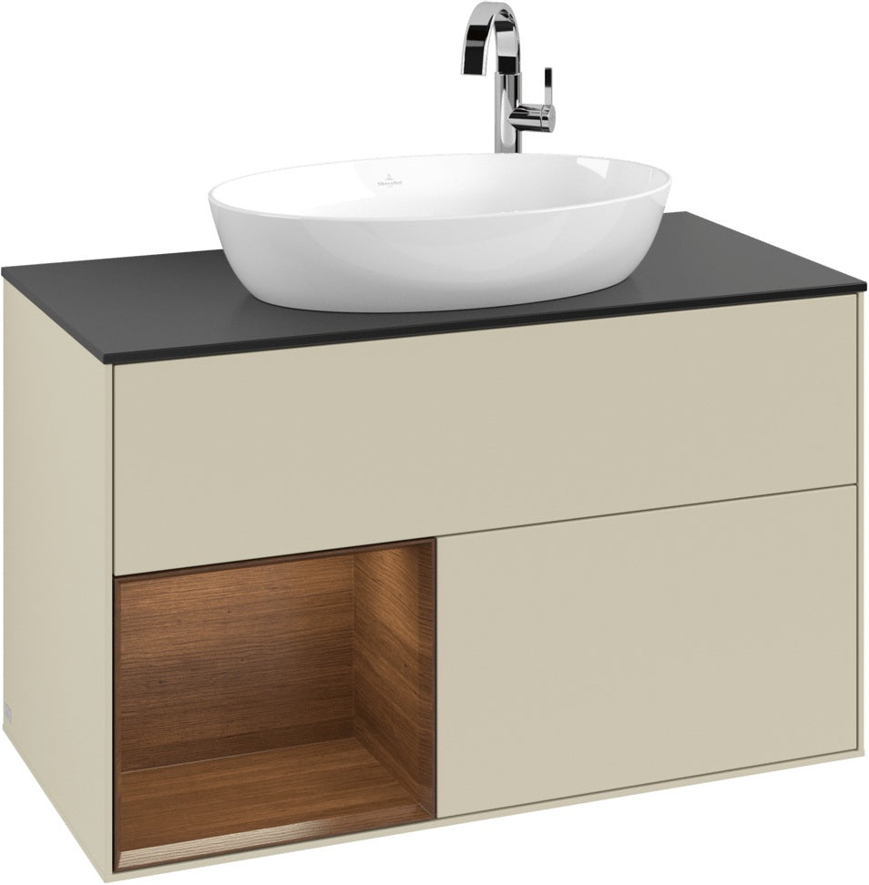 Villeroy & Boch Finion Waschbeckenunterschrank G892G 1000 mm Glossy White Lacquer mit Beleuchtung