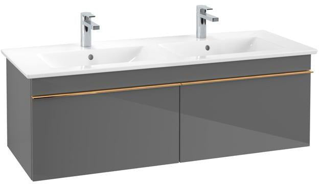 Villeroy & Boch Venticello Waschbeckenunterschrank 1253 mm Glossy White – 2 Auszüge, wandhängend