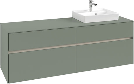 Villeroy & Boch Collaro Waschbeckenunterschrank 1600 mm White Oak mit LED-Beleuchtung