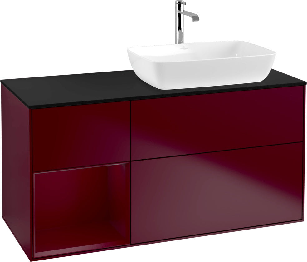 Villeroy & Boch Finion Waschtischunterschrank 1200 mm Glossy White Lacquer mit Beleuchtung