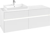 Villeroy & Boch Waschbeckenunterschrank Collaro C085 B0 1400 mm White Matt mit Beleuchtung