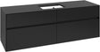 Villeroy & Boch Waschtischunterschrank Collaro C120 B0 1600 mm Volcano Black mit LED-Beleuchtung