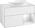 weiß / Mitteldichte Faserplatte (MDF) / FA21M T 1000x603x501mm Glossy White