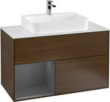 Villeroy & Boch Finion Waschtischunterschrank 1000 mm White Matt Lacquer mit LED-Beleuchtung