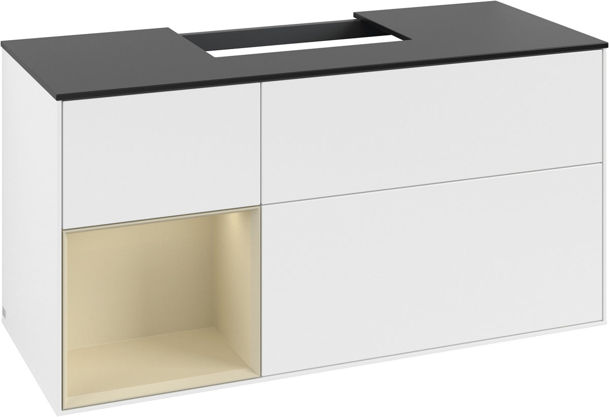 Villeroy & Boch Finion Waschbeckenunterschrank 1200 mm Glossy White mit Beleuchtung