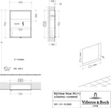 Villeroy & Boch Einbau-Spiegelschrank My View Now A4586L00 60 cm mit LED-Beleuchtung und SoftClosing