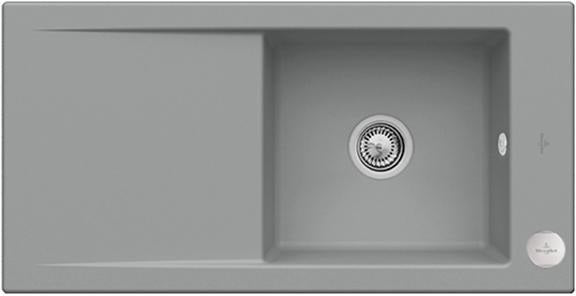 Villeroy & Boch Einbauspüle Timeline 60 Keramik Ebony CeramicPlus reversibel 1000 mm