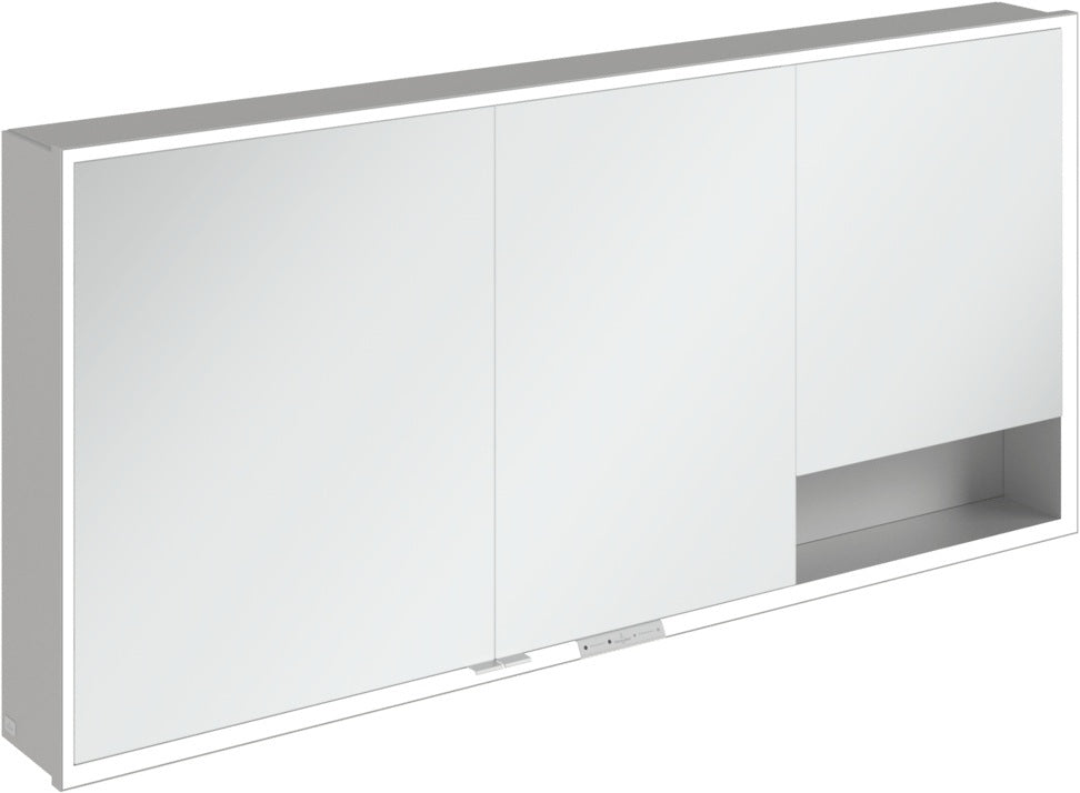 Villeroy & Boch Spiegelschrank My View+ 1600 mm Graphite mit LED-Beleuchtung und SoftClosing