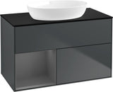 Villeroy & Boch Waschtischunterschrank Finion FA12G 1000 mm Glossy White Lacquer mit Beleuchtung