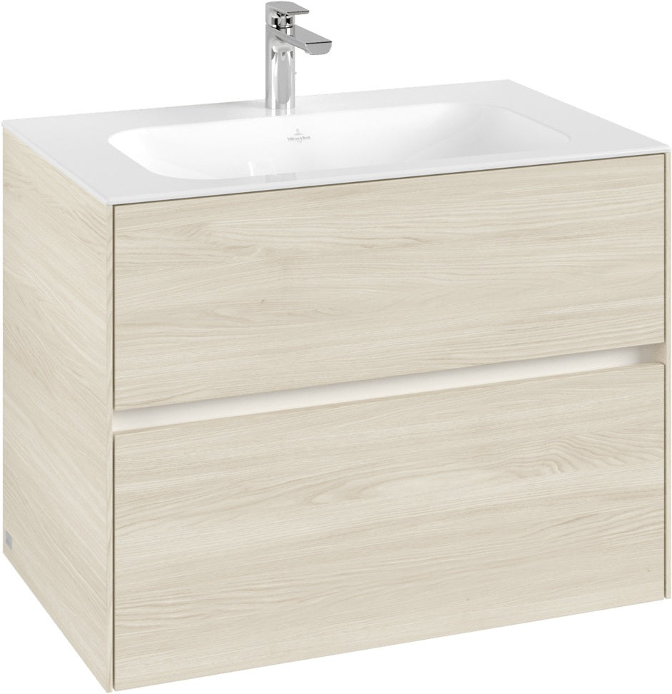 Villeroy & Boch Waschbeckenunterschrank Collaro C13800 White Oak – 796 mm, 2 Auszüge, SoftClosing