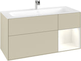 Villeroy & Boch Finion Waschbeckenunterschrank Glossy White Lacquer 1196 mm mit LED-Beleuchtung