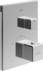 Villeroy & Boch Unterputz-Thermostat Mettlach TVT126001000, eckig, Chrom