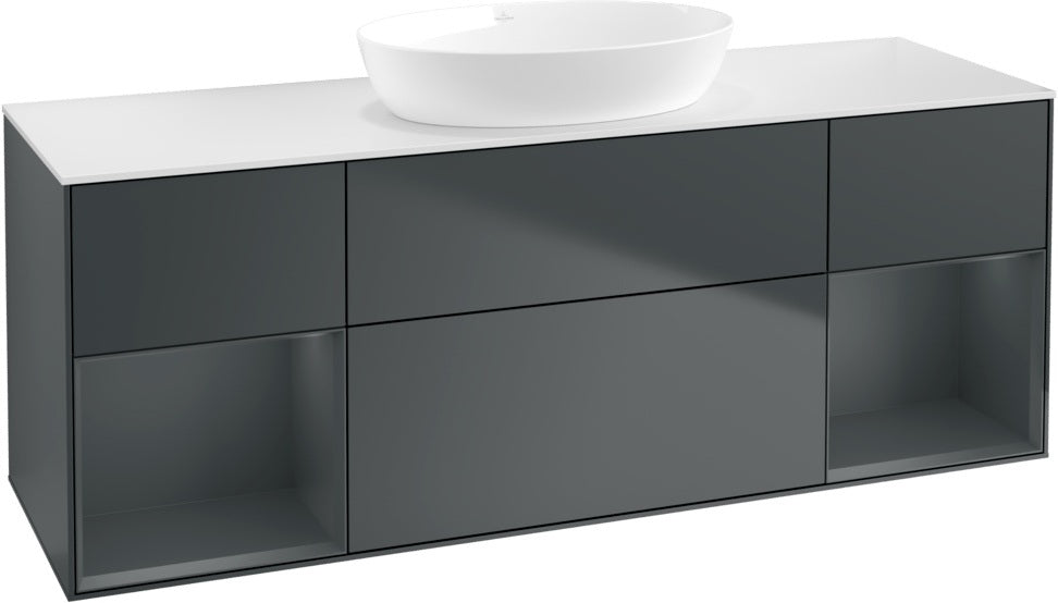 Villeroy & Boch Finion Waschtischunterschrank GD01GF 1600 mm Glossy White Lacquer mit Beleuchtung