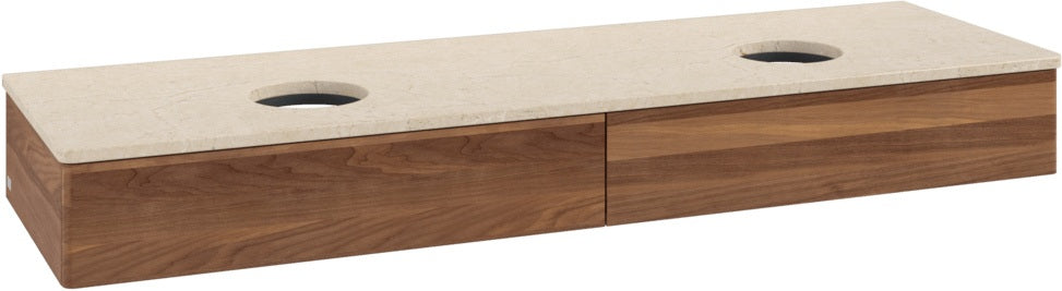 Villeroy & Boch Waschtischunterschrank Antao 1600 mm Warm Walnut mit LED-Beleuchtung