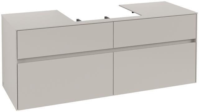 Villeroy & Boch Collaro Waschtischunterschrank 1400 mm Black Matt Lacquer mit 4 Auszügen