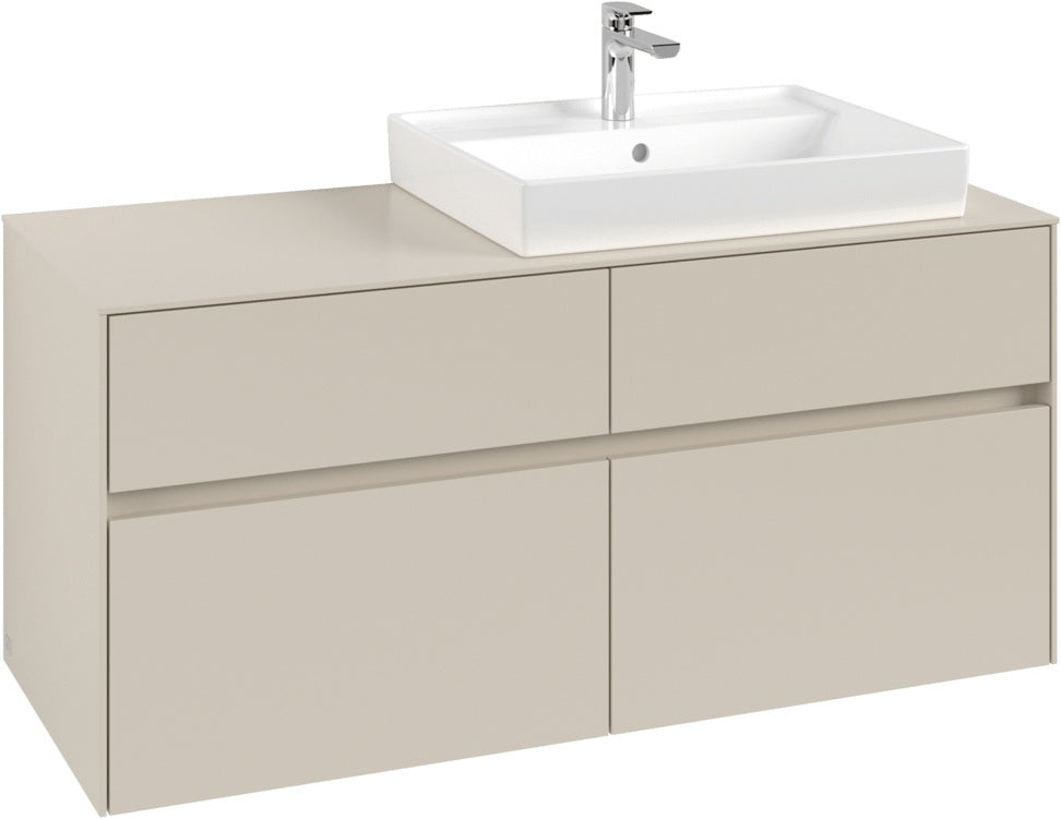 Villeroy & Boch Waschtischunterschrank Collaro C083 B0 1200 mm Cashmere Grey mit Beleuchtung