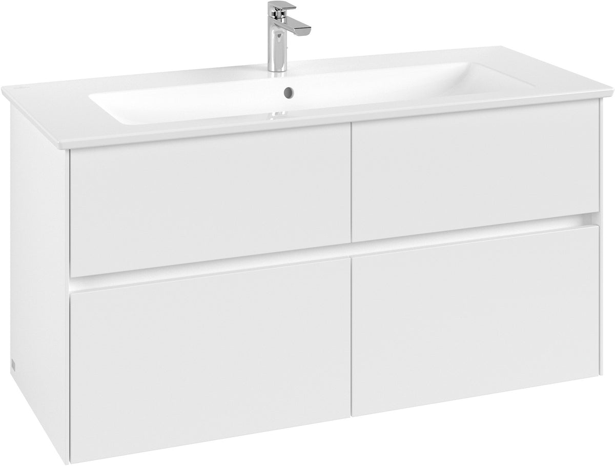 Villeroy & Boch Waschbeckenunterschrank Collaro C146 White Matt 1161 mm mit 4 Auszügen