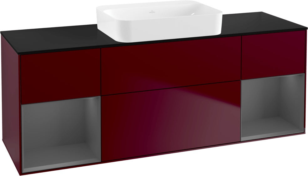 Villeroy & Boch Finion Waschbeckenunterschrank 1600 mm Glossy White Lacquer mit Beleuchtung