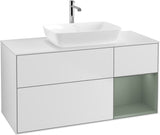 Villeroy & Boch Waschtischunterschrank Finion G831G 1200 mm Glossy White Lacquer mit Beleuchtung