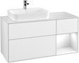 Villeroy & Boch Waschtischunterschrank Finion F401G 1200 mm Glossy White Lacquer mit Beleuchtung
