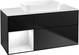 Villeroy & Boch Finion Waschbeckenunterschrank 1200 mm Walnut Veneer mit Beleuchtung